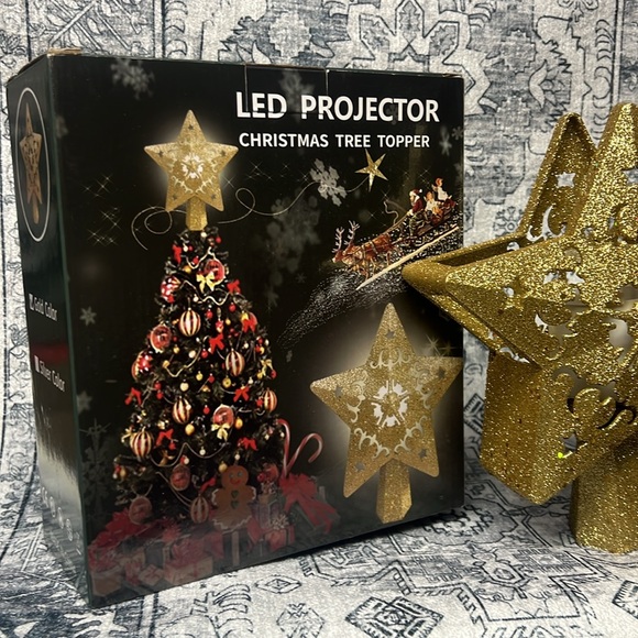 LED Projector Christmas Tree Topper NIB - Picture 1 of 8